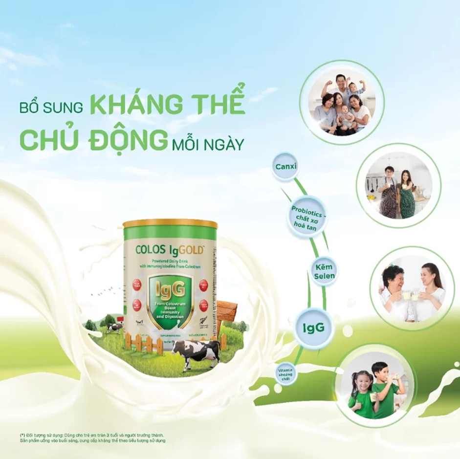 Sữa Non Colos Iggold sở hữu thành phần giàu dưỡng chất.