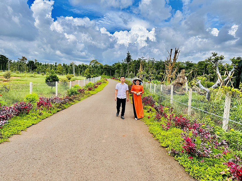 Công trình đường hoa là một trong những mô hình hay trong công tác chỉnh trang đô thị của huyện Châu Đức.