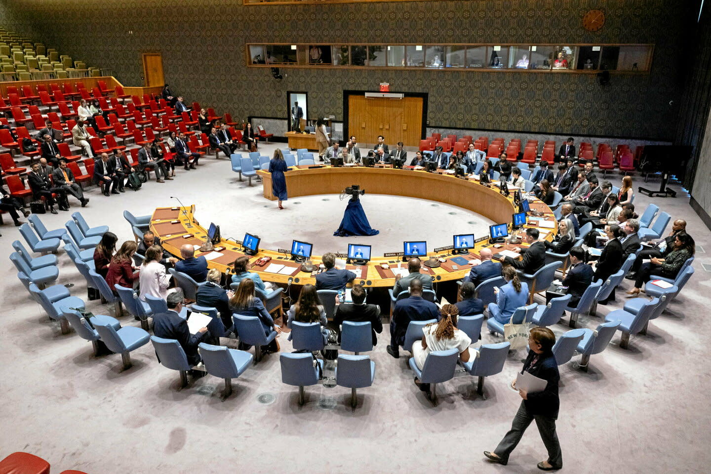 Toàn cảnh một cuộc họp Hội đồng Bảo an Liên hợp quốc về tình hình Gaza tại New York, Mỹ.