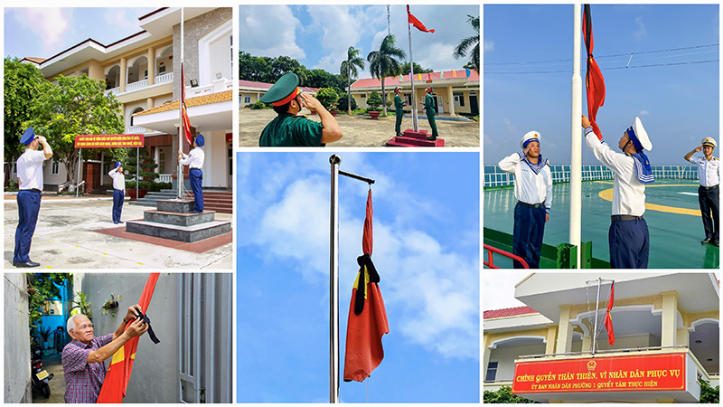 Treo cờ rủ tưởng nhớ Tổng Bí thư Nguyễn Phú Trọng