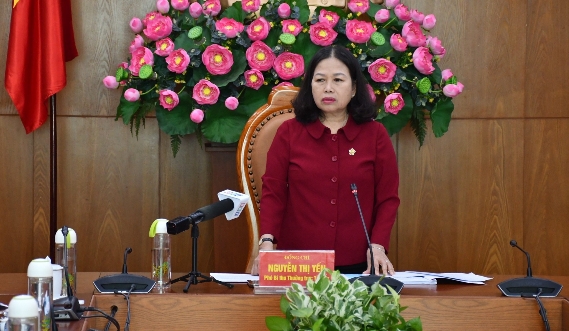 Bà Nguyễn Thị Yến, Phó Bí thư Thường trực Tỉnh ủy, Trưởng Đoàn ĐBQH tỉnh đã chủ trì hội nghị