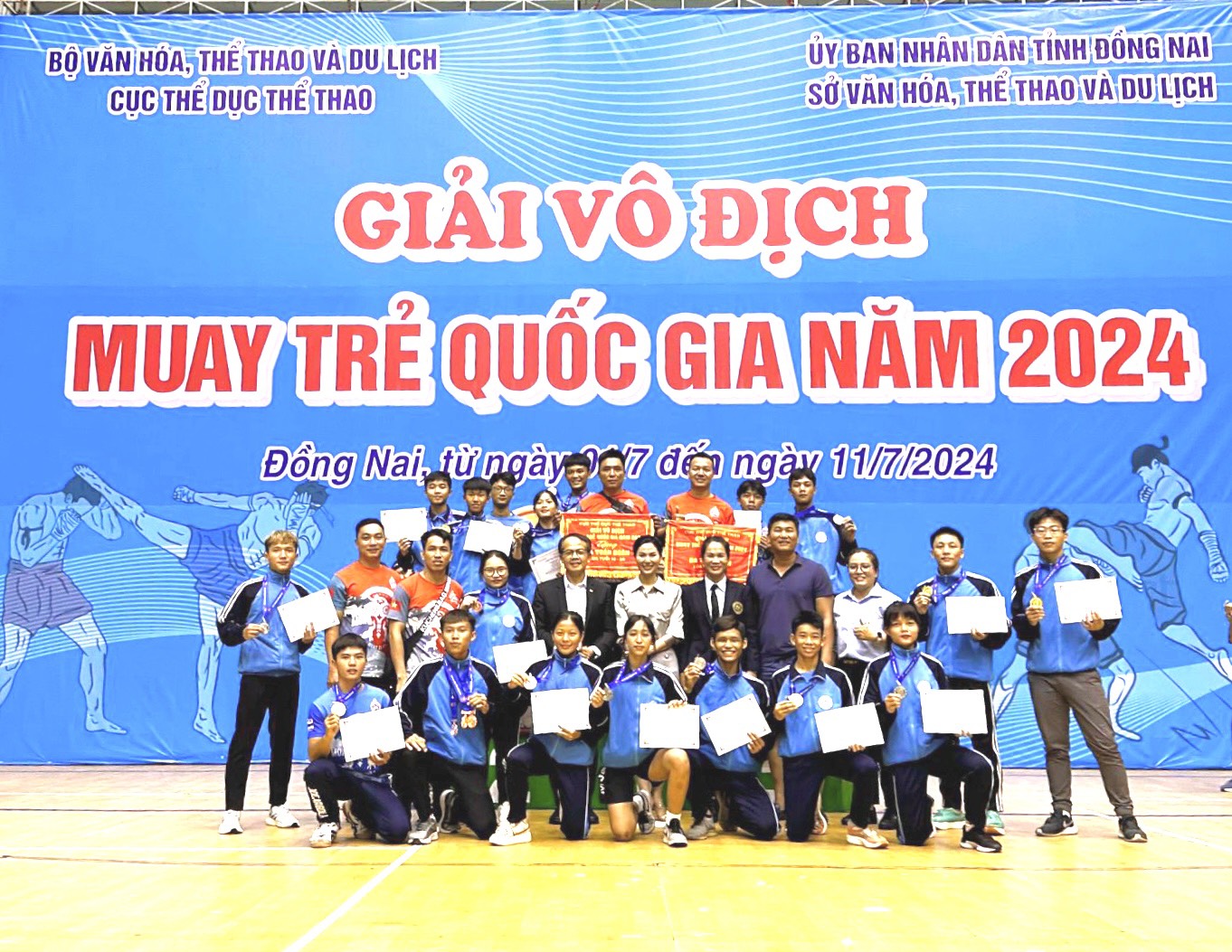 Đội tuyển Bà Rịa - Vũng Tàu tham gia giải vô địch muay trẻ quốc gia năm 2024.