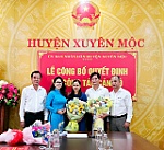 Huyện Xuyên Mộc công bố các quyết định về công tác cán bộ