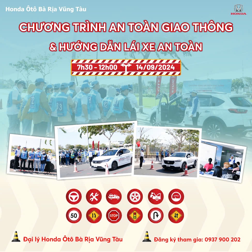 Honda Ôtô Bà Rịa Vũng Tàu tổ chức chương trình An toàn giao thông và Hướng dẫn lái xe an toàn