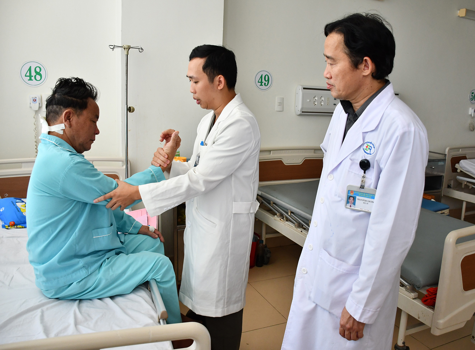Nhờ được chẩn đoán và phẫu thuật kịp thời, bệnh nhân Nguyễn Văn Chí đã mạnh khỏe hơn.
