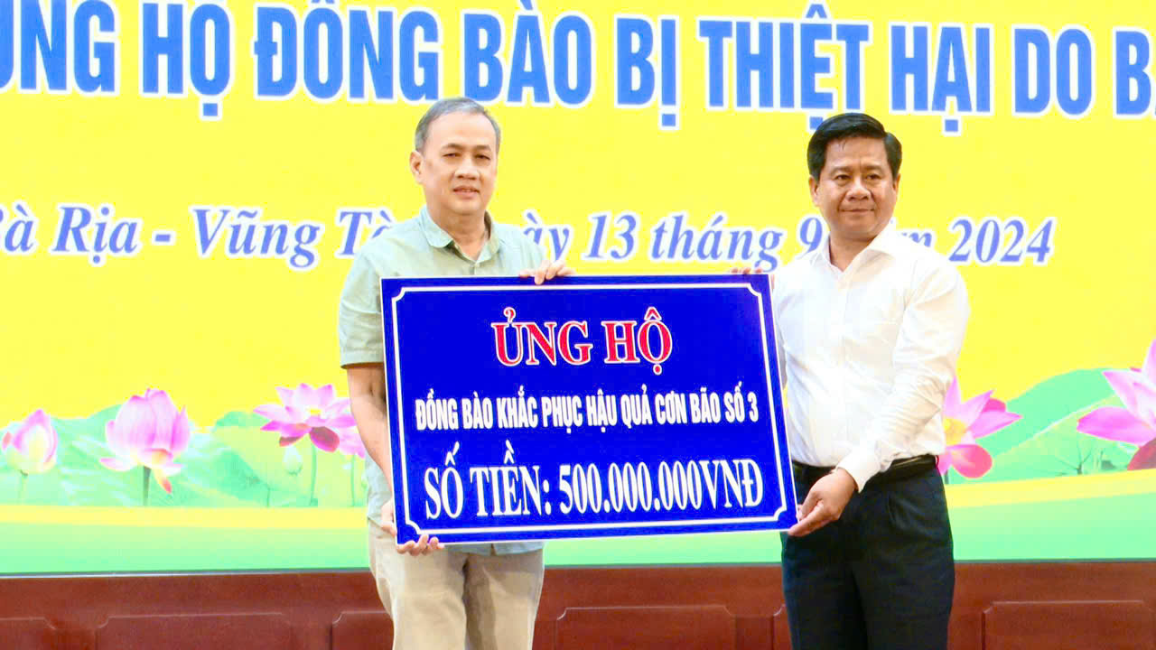 Công ty TNHH Allgreen - Vượng Thành - Trùng Dương (TDG Group) ủng hộ 500 triệu đồng và đã đi ủy nhiệm chi ngay trong ngày 13/9