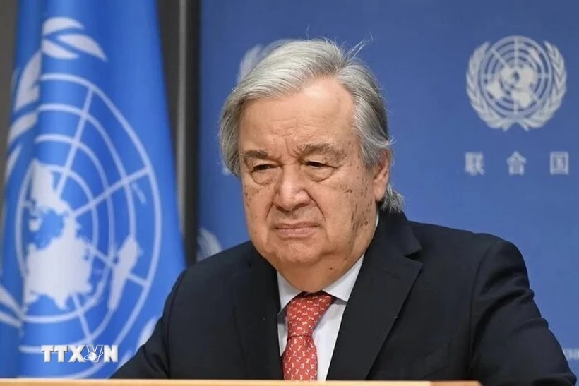 Tổng Thư ký LHQ Antonio Guterres phát biểu họp báo tại New York (Mỹ).