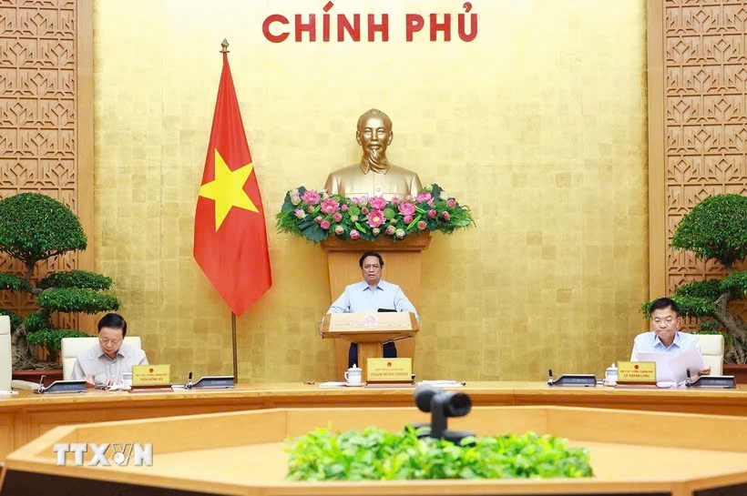 Thủ tướng Phạm Minh Chính phát biểu tại phiên họp. Ảnh: DƯƠNG GIANG