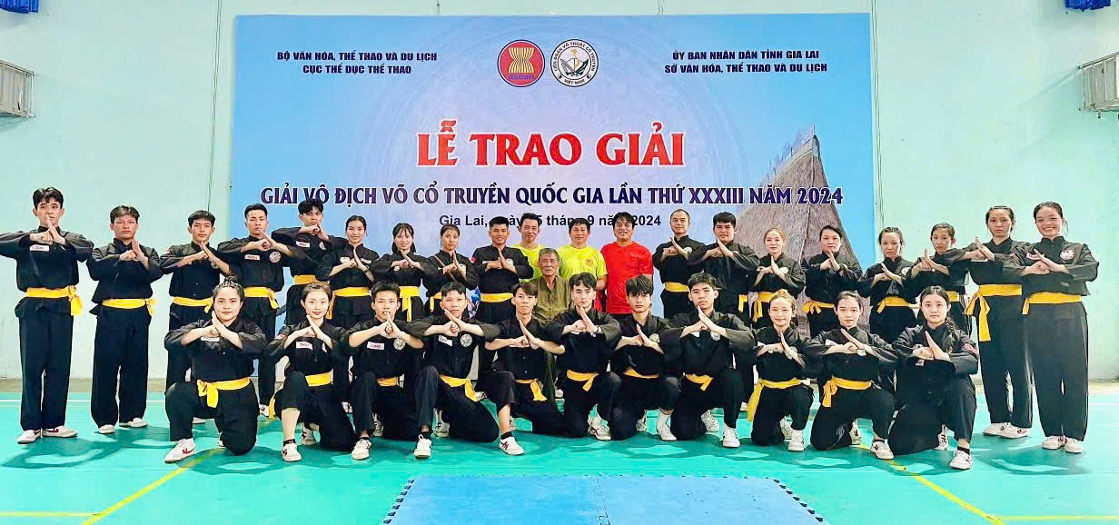 Đoàn Bà Rịa - Vũng Tàu tham gia giải vô địch võ cổ truyền lần thứ 33.