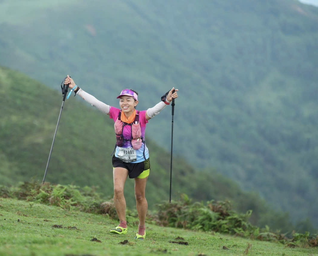 Lê Thị Hẳng, nữ runner của Bà Rịa - Vũng Tàu đã chinh phục thành công không ít giải chạy trail trong và ngoài nước. Ảnh: KIM HỒNG