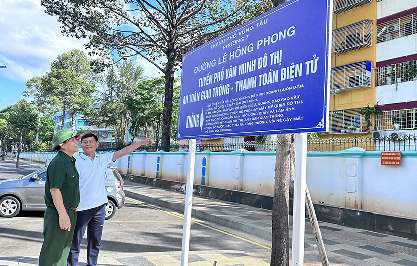 Tuyến đường Lê Hồng Phong (phường 7, TP.Vũng Tàu) được công nhận là tuyến phố văn minh đô thị.