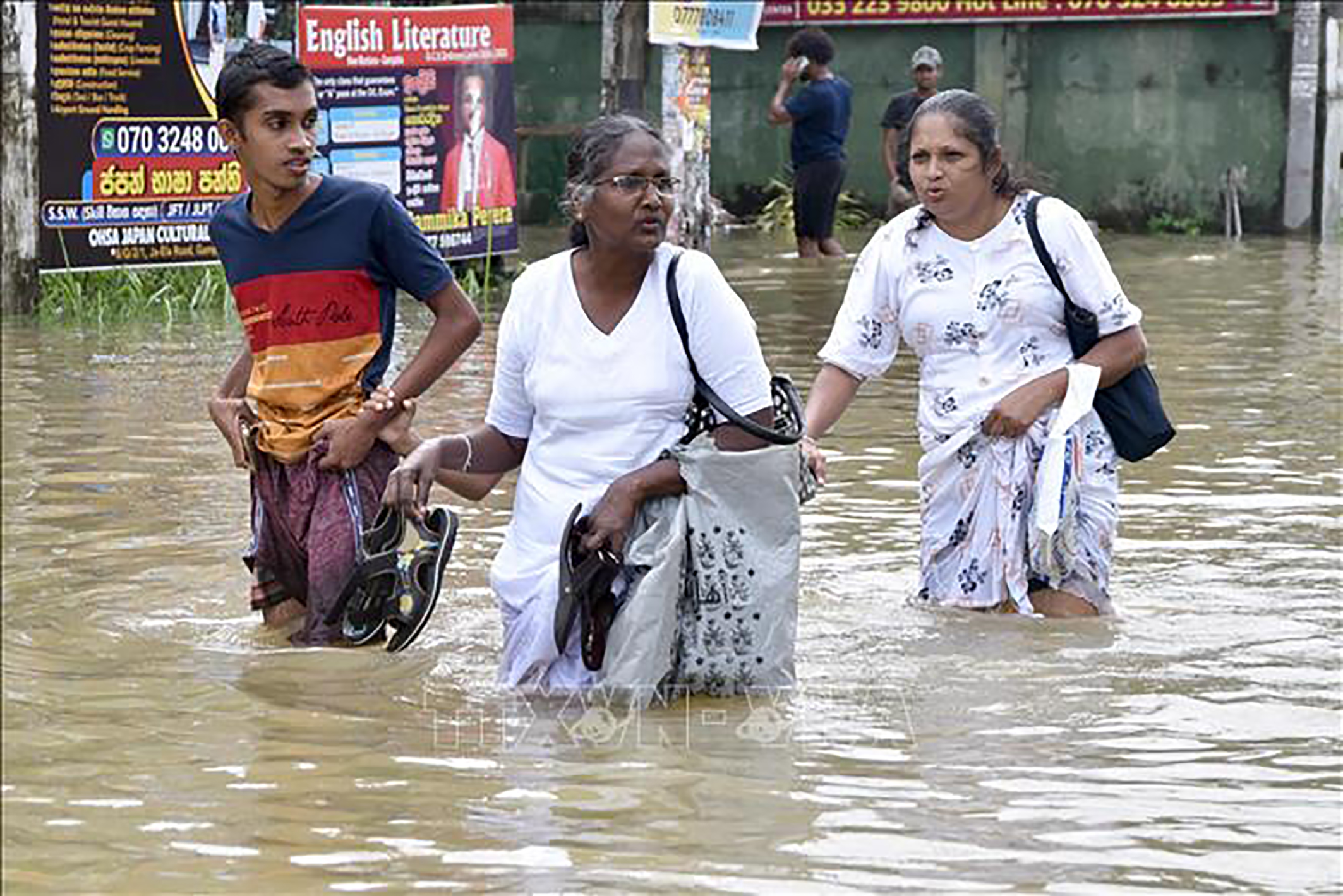 Ngập lụt sau mưa lớn tại Gampaha, Sri Lanka.