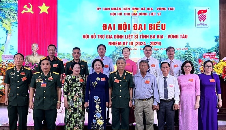 Ra mắt BCH Hội Hỗ trợ gia đình liệt sĩ tỉnh Bà Rịa - Vũng Tàu, nhiệm kỳ 2024-2024.