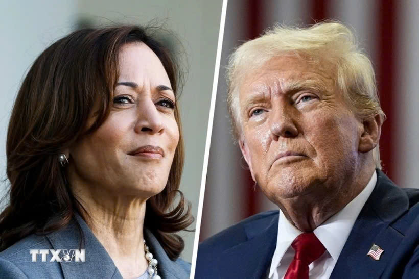 Phó Tổng thống Mỹ Kamala Harris và cựu Tổng thống Donald Trump.