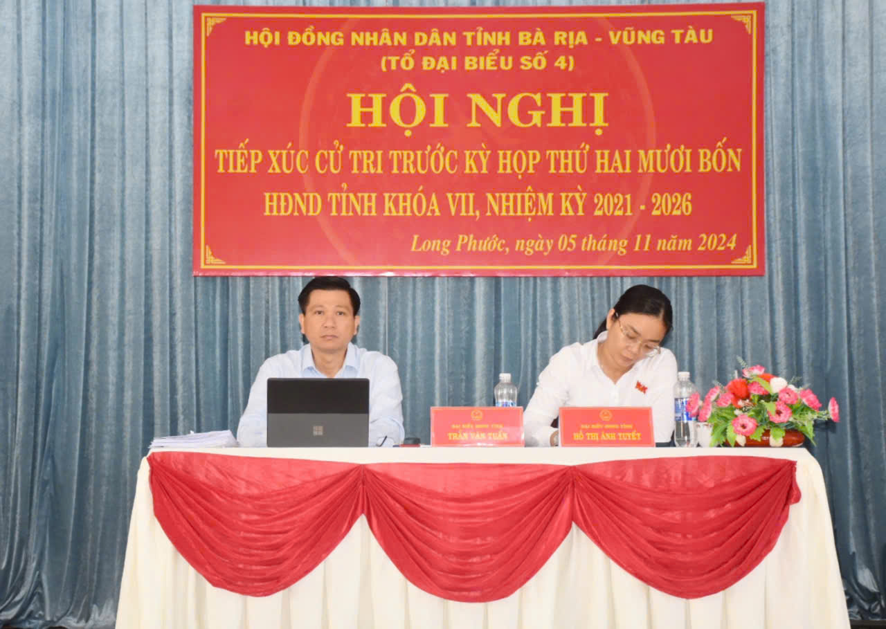 Tổ đại biểu số 4 HĐND tỉnh TXCT 2 xã: Hòa Long và Long Phước (TP.Bà Rịa).