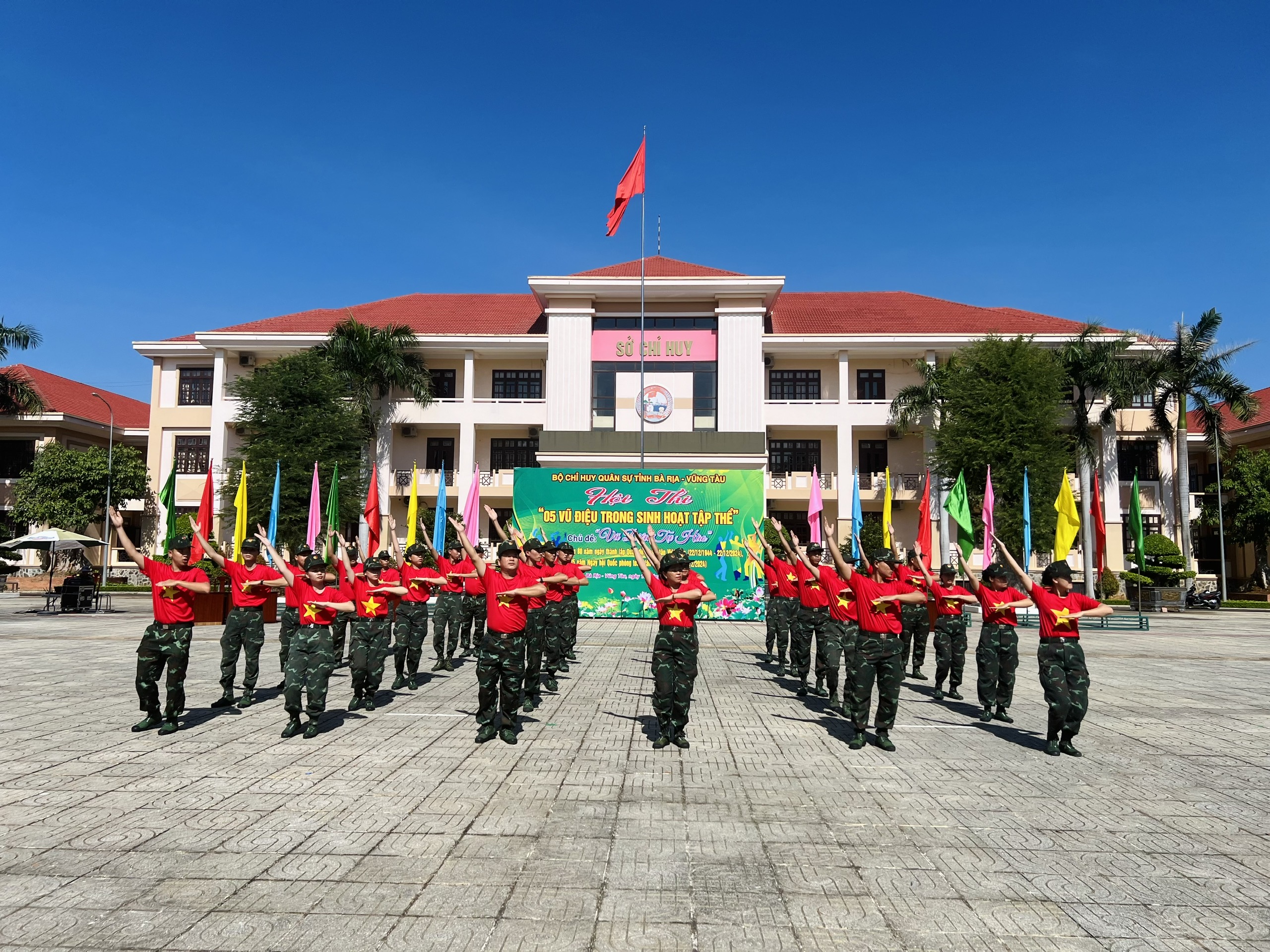 Đội Ban CHQS huyện Long Điền với phần thi 