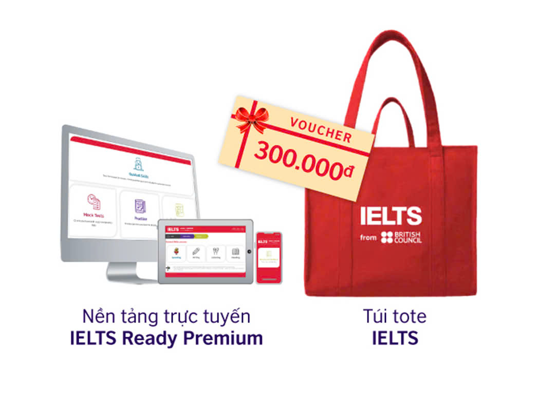 Quà tặng ngay khi đăng ký thi IELTS trên máy tại Kỳ Nguyên - Premier Vietnam