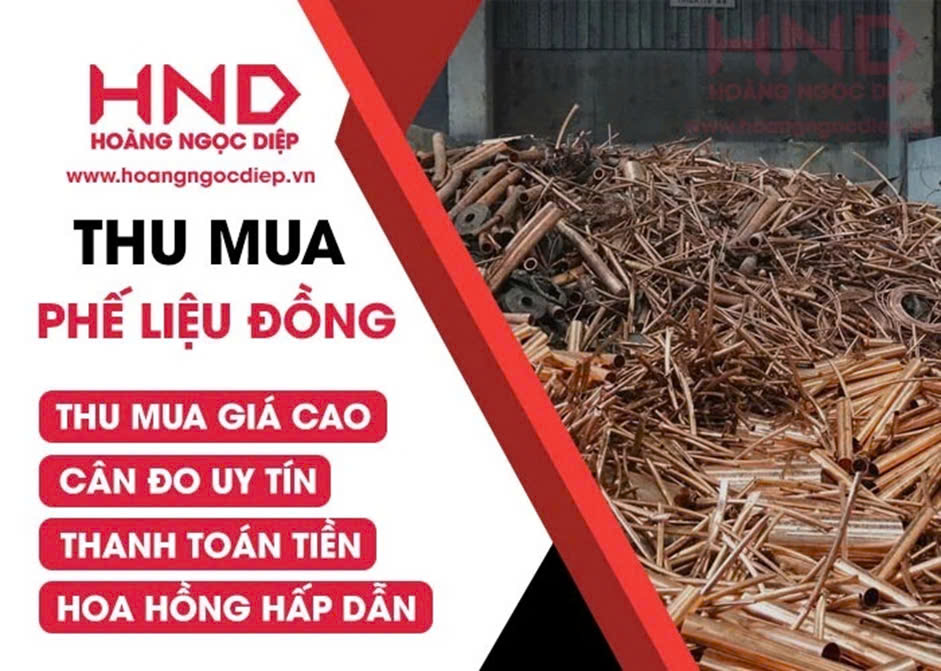 Phế Liệu Hoàng Ngọc Diệp thu mua đồng phế liệu với giá cao 