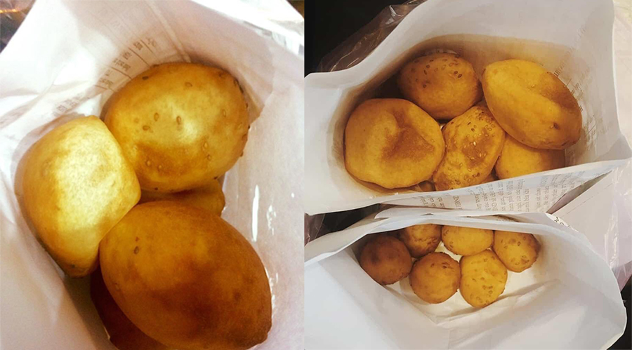 Bánh tiêu Đồ Chiểu mới ra lò.
