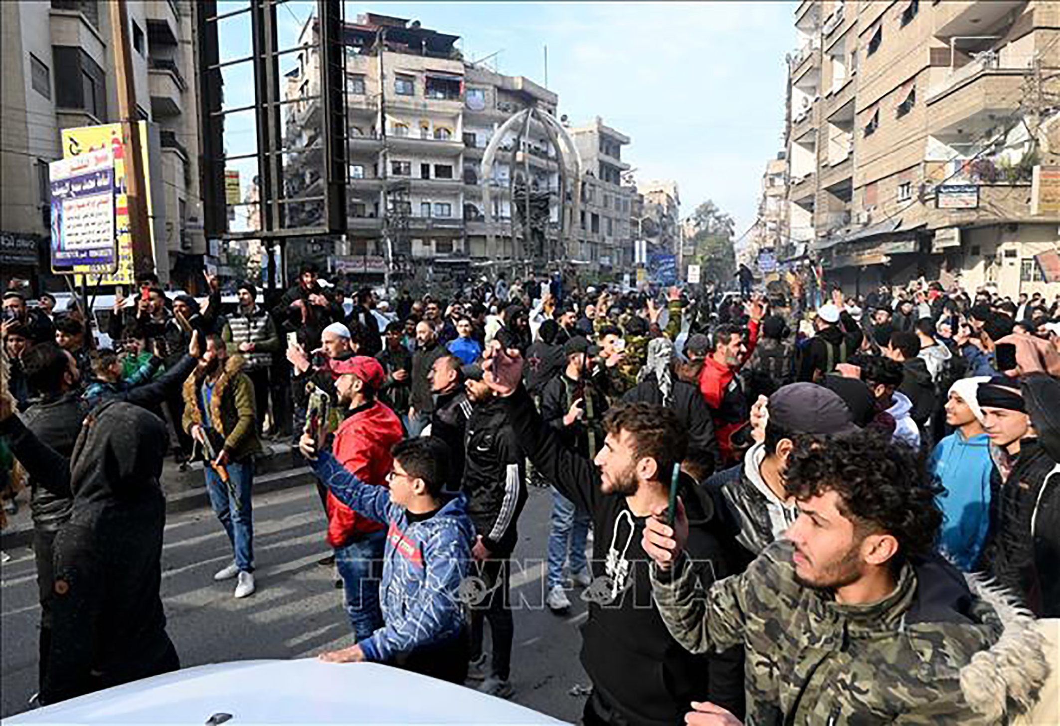 Người dân tại thủ đô Damascus, Syria.