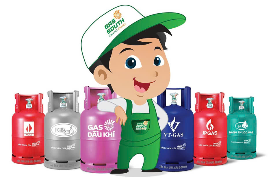 Các nhãn hiệu gas bình của Gas South