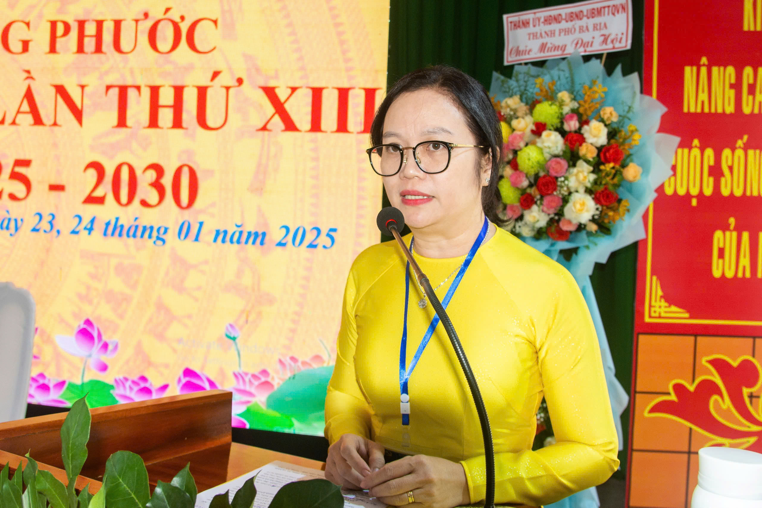 Phó Bí thư Thường trực Thành ủy Bà Rịa, Chủ tịch HĐND TP.Bà Rịa Nguyễn Minh Hoàng phát biểu chỉ đạo tại Đại hội.