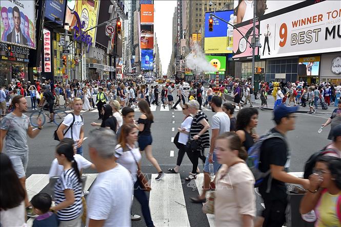 Khách du lịch tại New York, Mỹ.