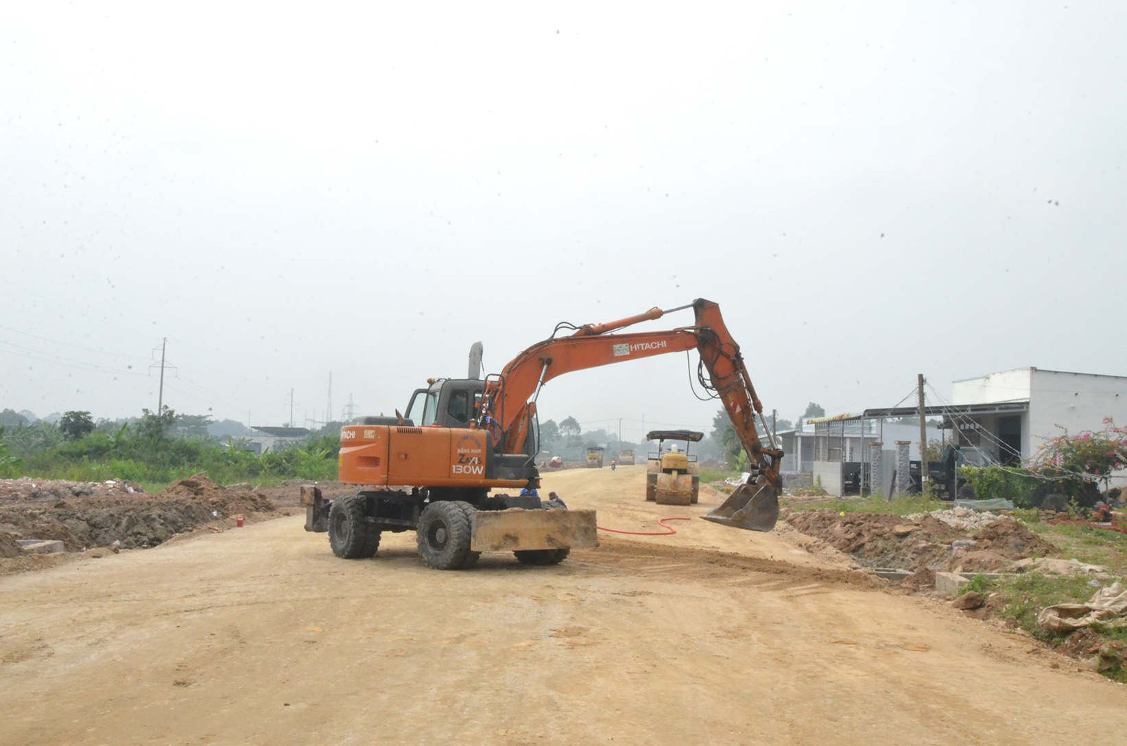 Thi công dự án đường Nguyễn Hữu Cảnh, xã Tân Hưng, TP.Bà Rịa.