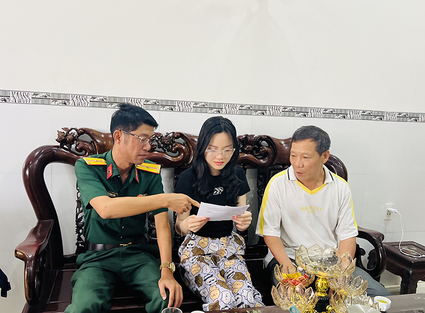 Nguyễn Lê Minh Ngọc, KP2, phường Phước Nguyên, TP.Bà Rịa là nữ thanh niên duy nhất của Bà Rịa-Vũng Tàu nhập ngũ năm 2025.