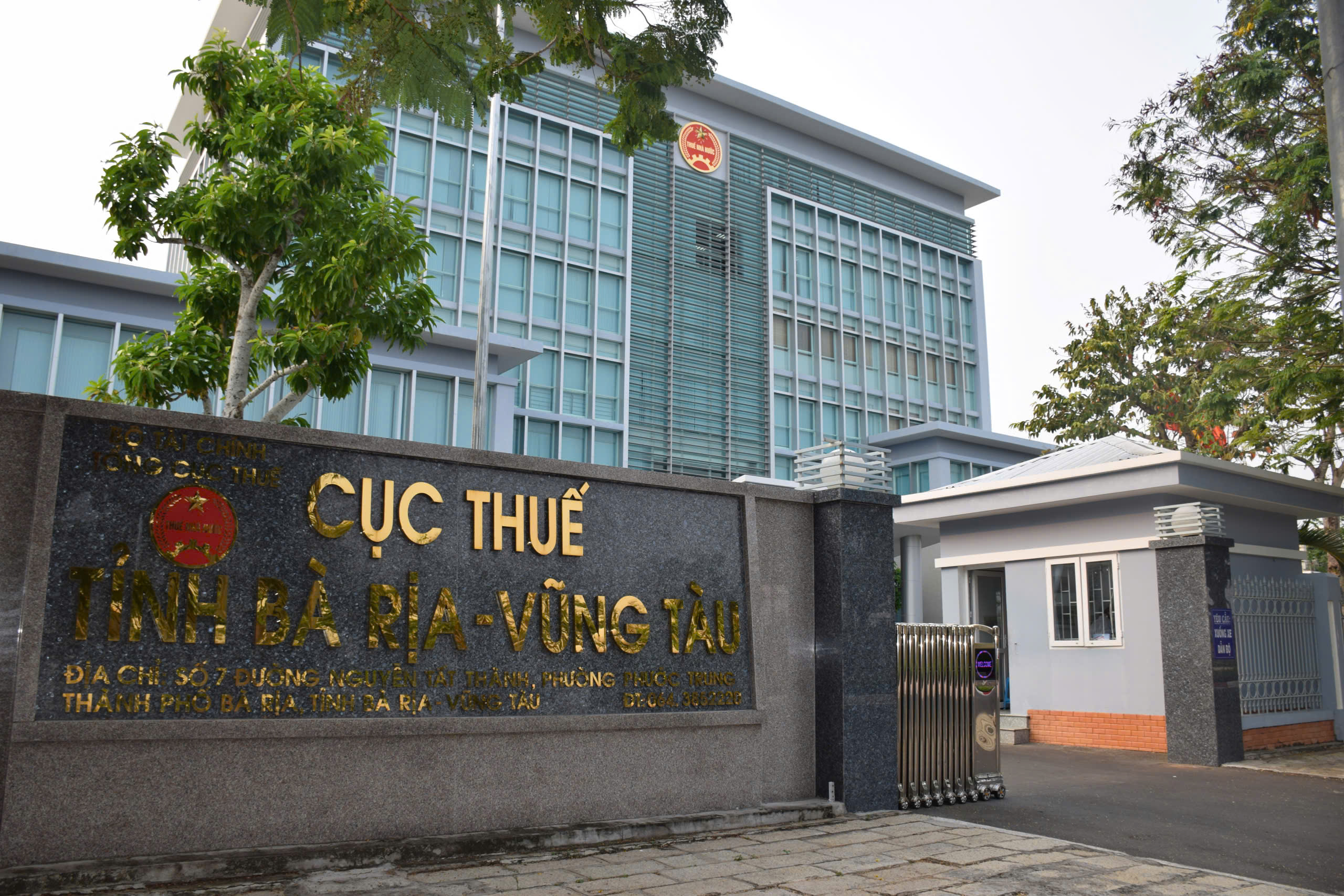 Trụ sở Chi Cục Thuế khu vực XV tại số 7 Nguyễn Tất Thành, phường Phước Trung, TP.Bà Rịa, tỉnh Bà Rịa-Vũng Tàu.