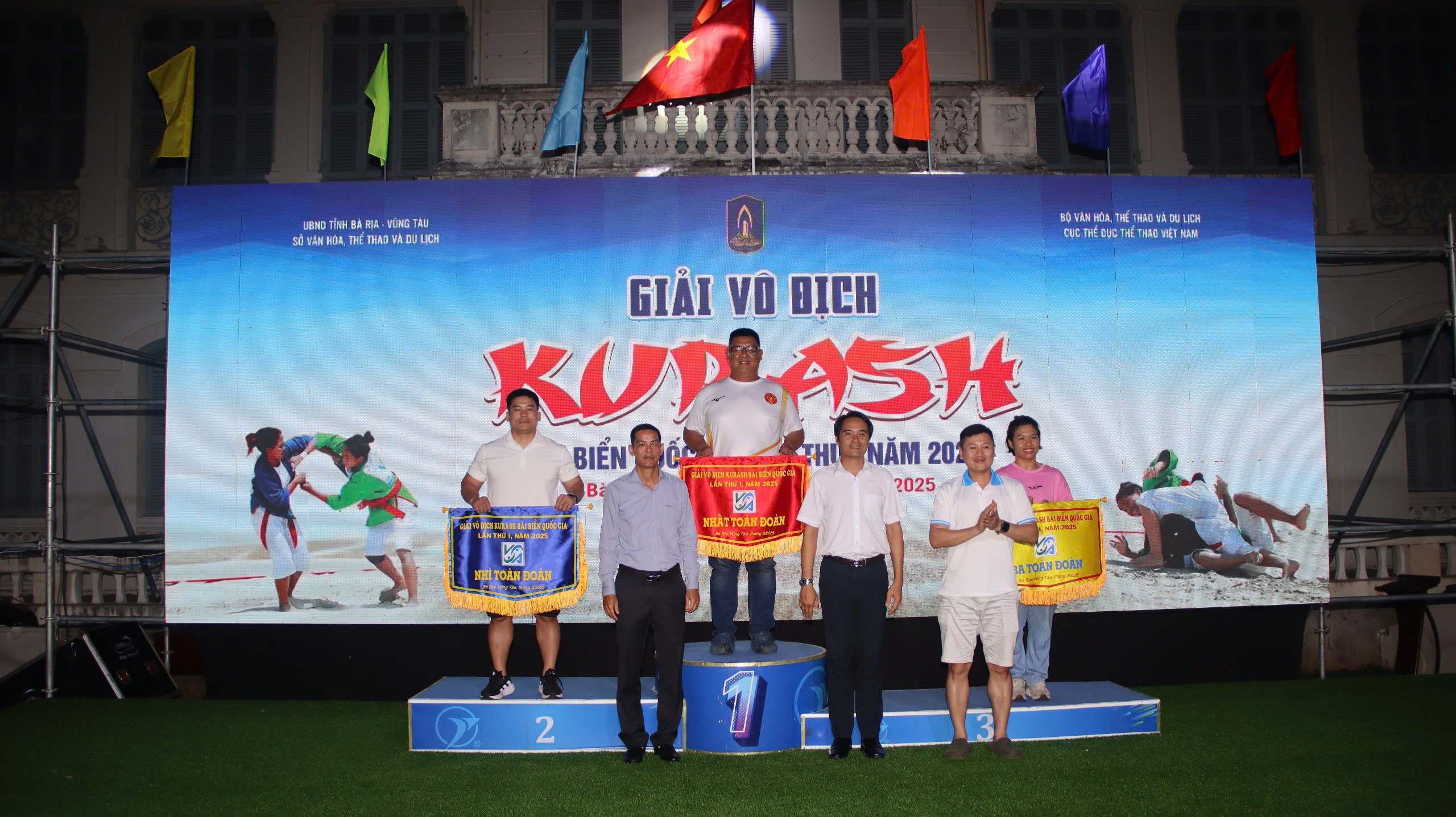 Giải vô địch Kurash bãi biển Quốc gia lần I năm 2025, Bà Rịa - Vũng Tàu giành vị thứ 3 toàn đoàn.