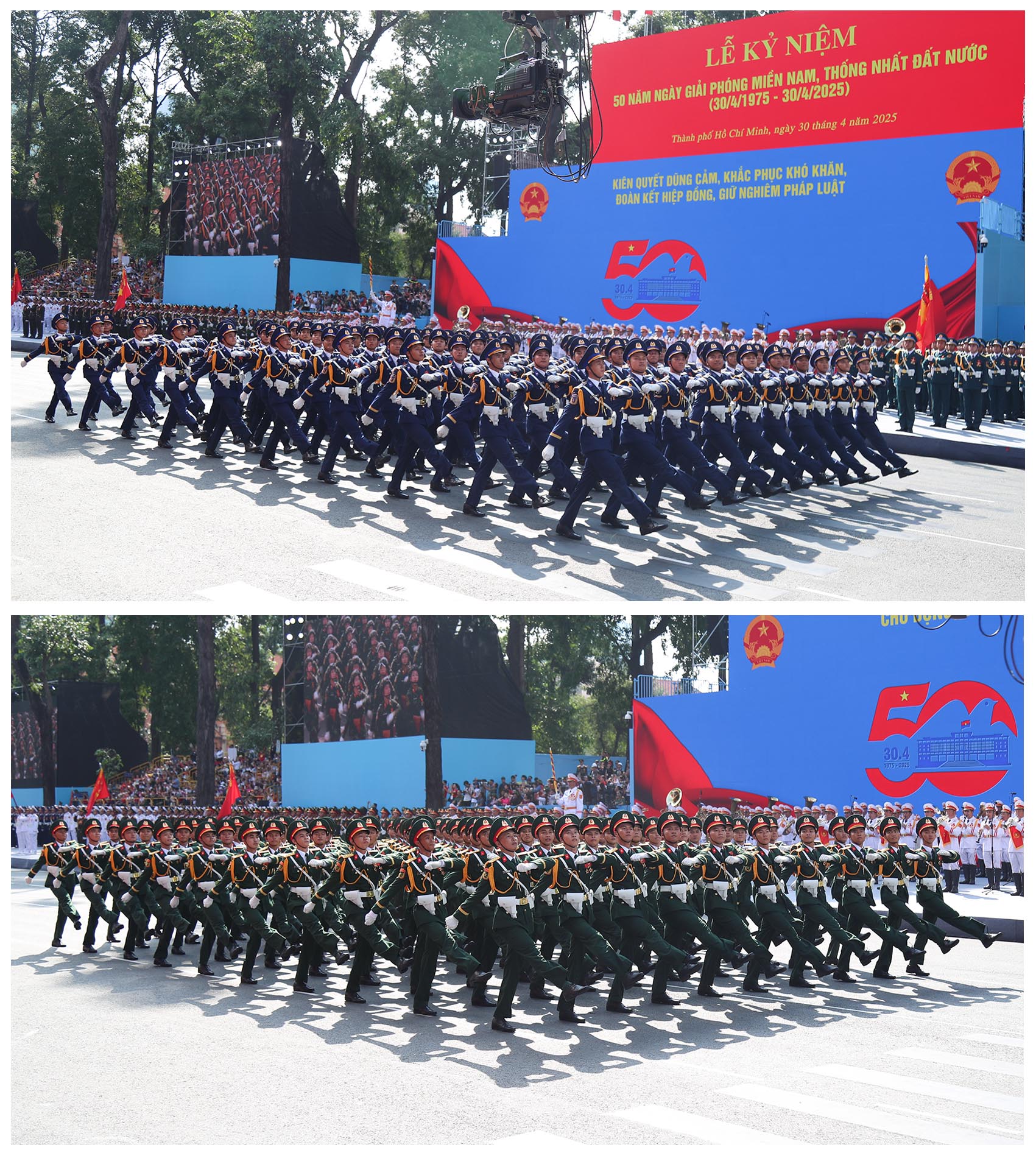 Khối sĩ quan Cảnh Sát biển và khối sĩ quan Lục quân.