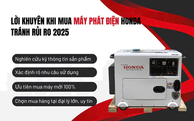 Máy phát điện Honda - Cảnh báo khi mua máy 2025