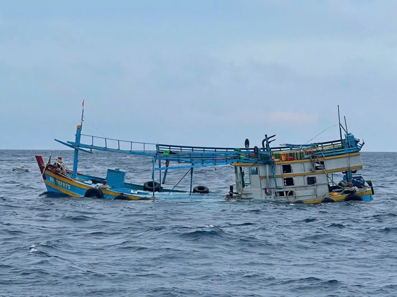 Hiện trường vụ tai nạn.