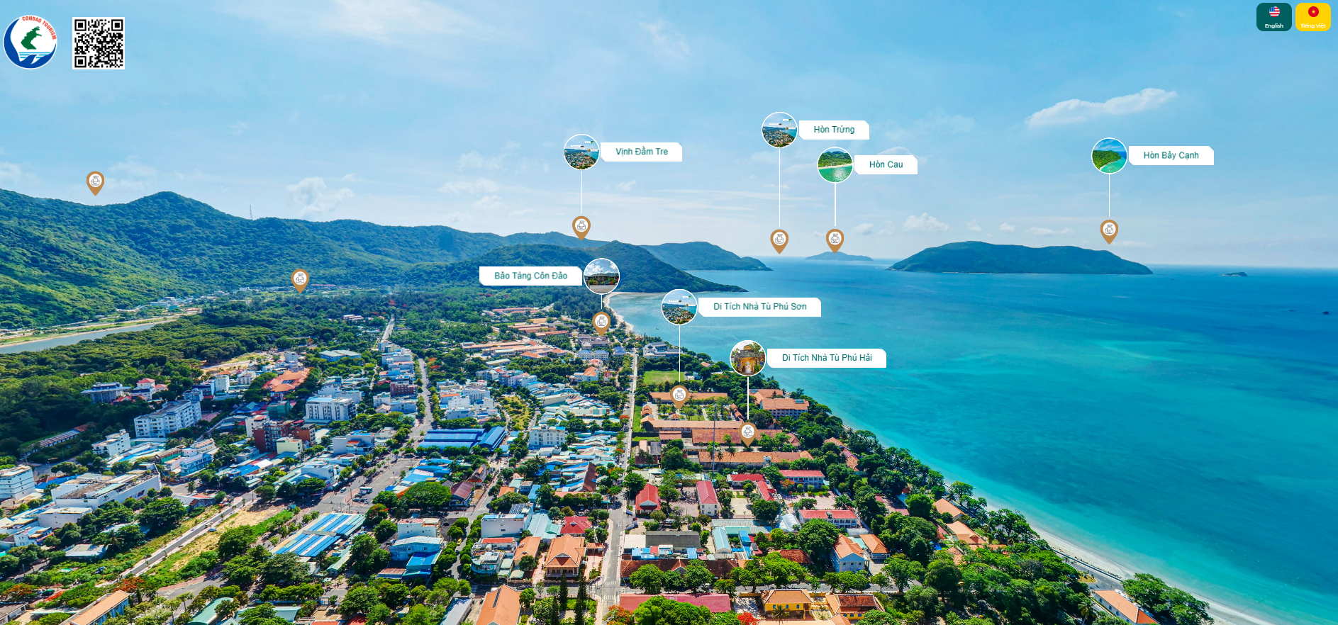 Một góc huyện Côn Đảo, tỉnh Bà Rịa-Vũng Tàu. (Nguồn: Bản đồ 3D 360 độ du lịch Côn Đảo)