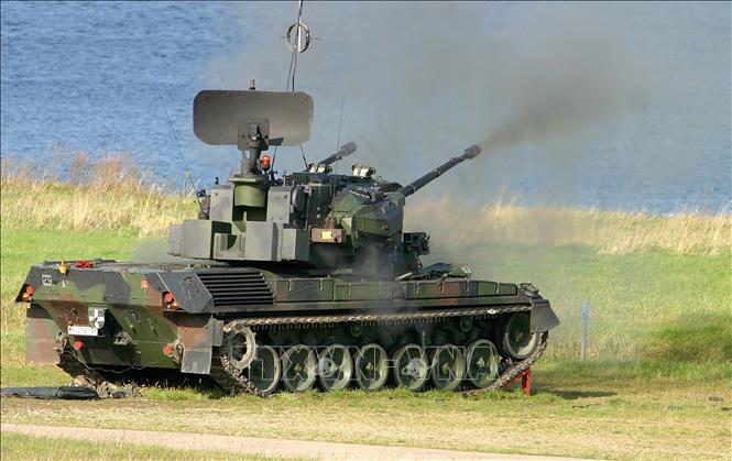 Xe tăng - pháo phòng không Gepard tại căn cứ quân sự ở Todendorf, Đức.