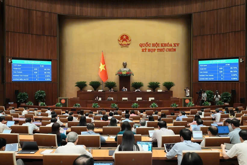 Kỳ họp thứ 9, Quốc hội Khóa XV. (Ảnh: An Đăng/TTXVN)