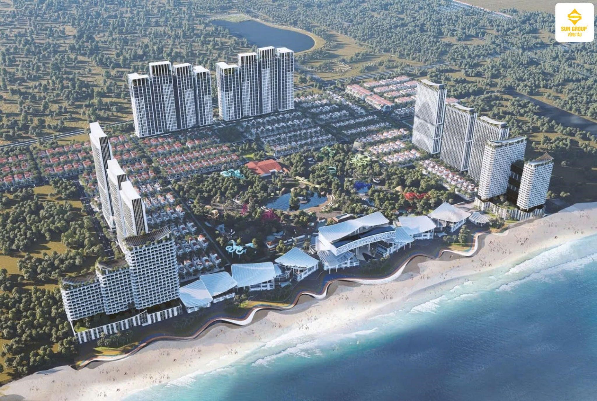 Phối cảnh dự án Khu đô thị đường 3 tháng 2 Vũng Tàu của Sun Group