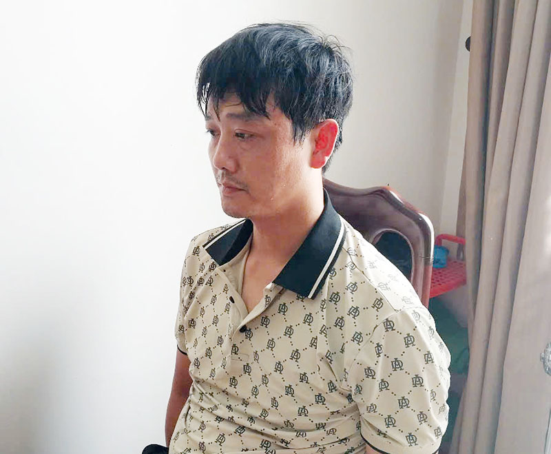 Nghi phạm cướp ngân hàng bị bắt kịp thời. 