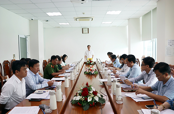 Phó Chủ tịch UBND tỉnh Nguyễn Công Vinh phát biểu chỉ đạo tại cuộc họp.