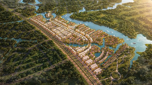 Gold Coast Vũng Tàu có quy mô 1.300 ha, bao gồm diện tích mặt nước - lớn bậc nhất khu vực.