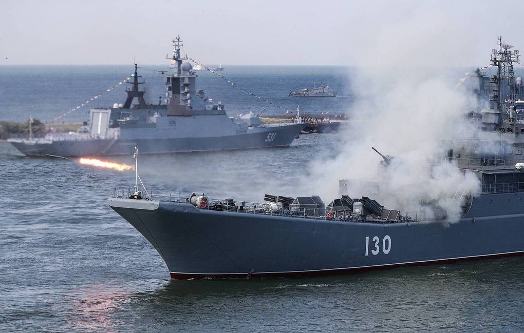 Lực lượng Hải quân và Hàng không vũ trụ Nga tập trận thường niên Ocean Shield ở Biển Baltic.