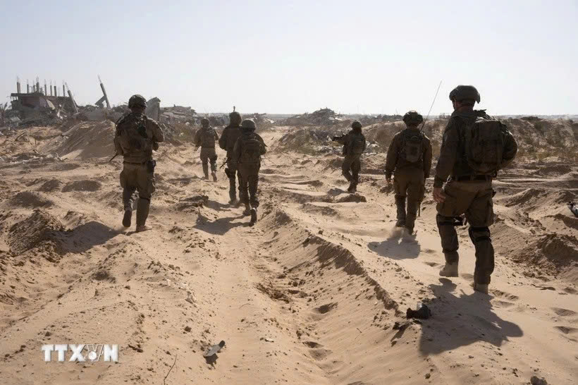Binh sĩ Israel tiến hành chiến dịch quân sự tại Dải Gaza. 