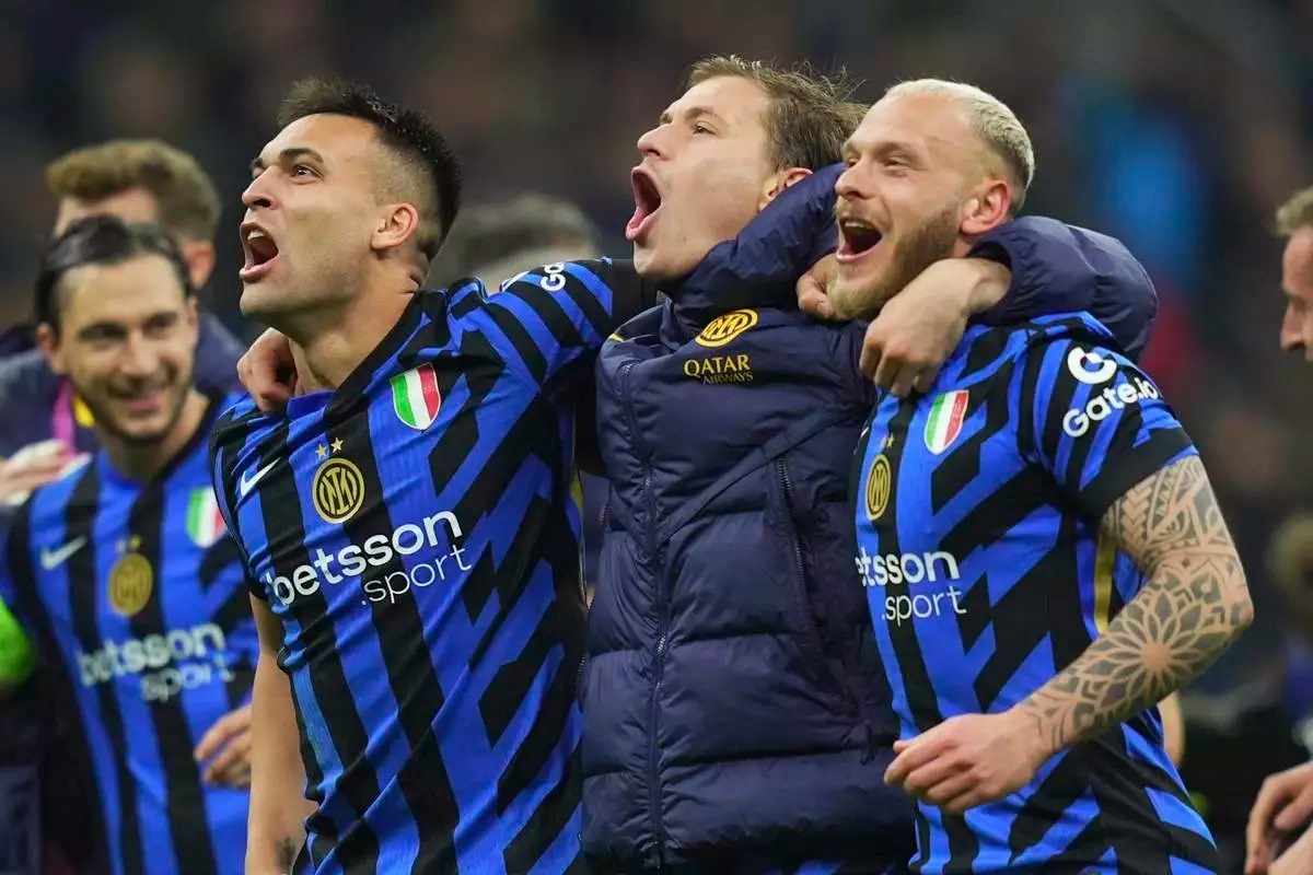  “3 chú lùn” của Inter: Lautaro, Barella và Dimarco.