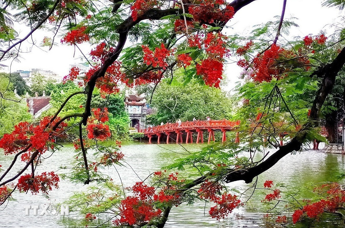 Một góc hồ Hoàn Kiếm.