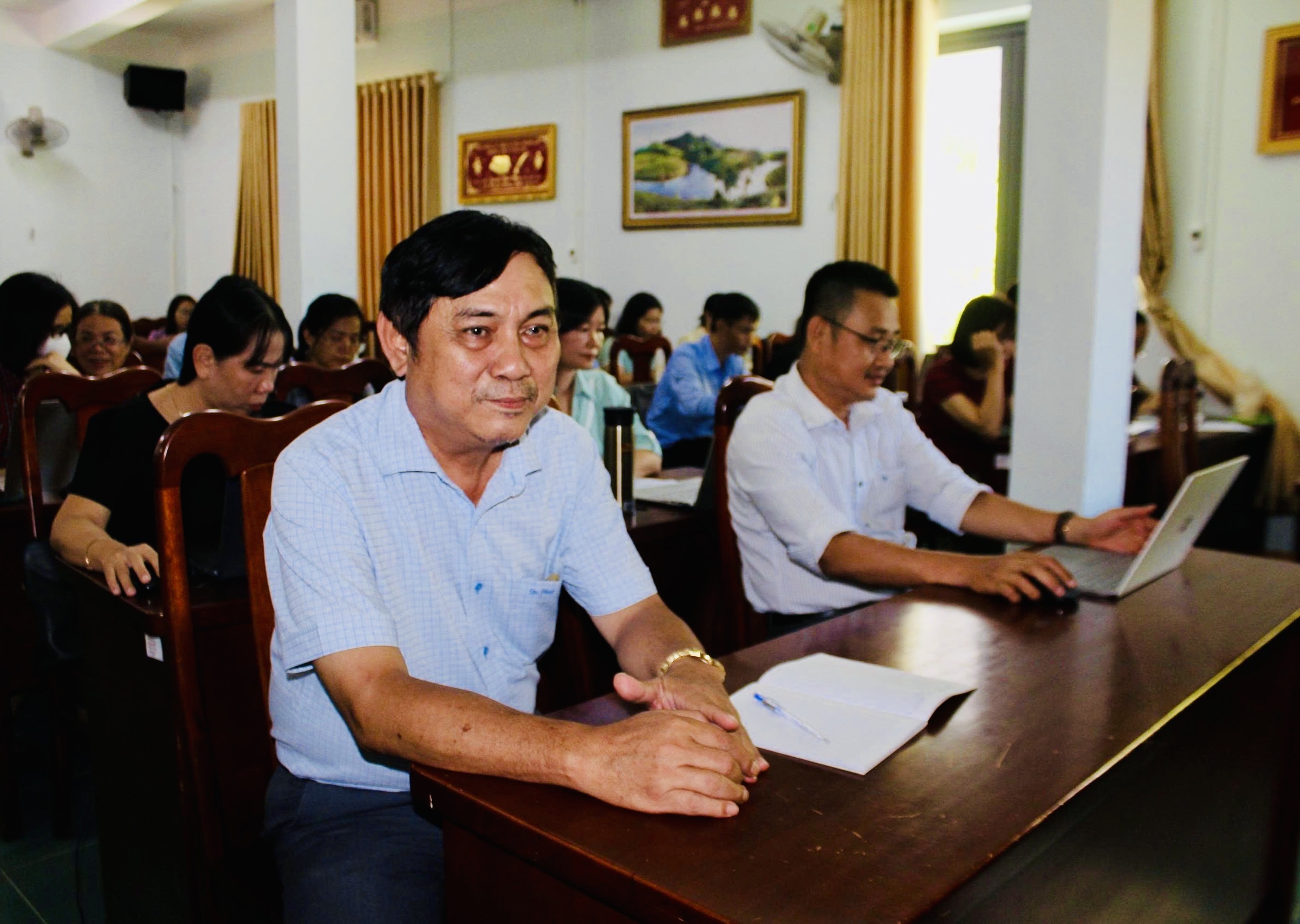 Các đại biểu tham dự tập huấn tại điểm cầu THPT Vũng Tàu (TP.Vũng Tàu).