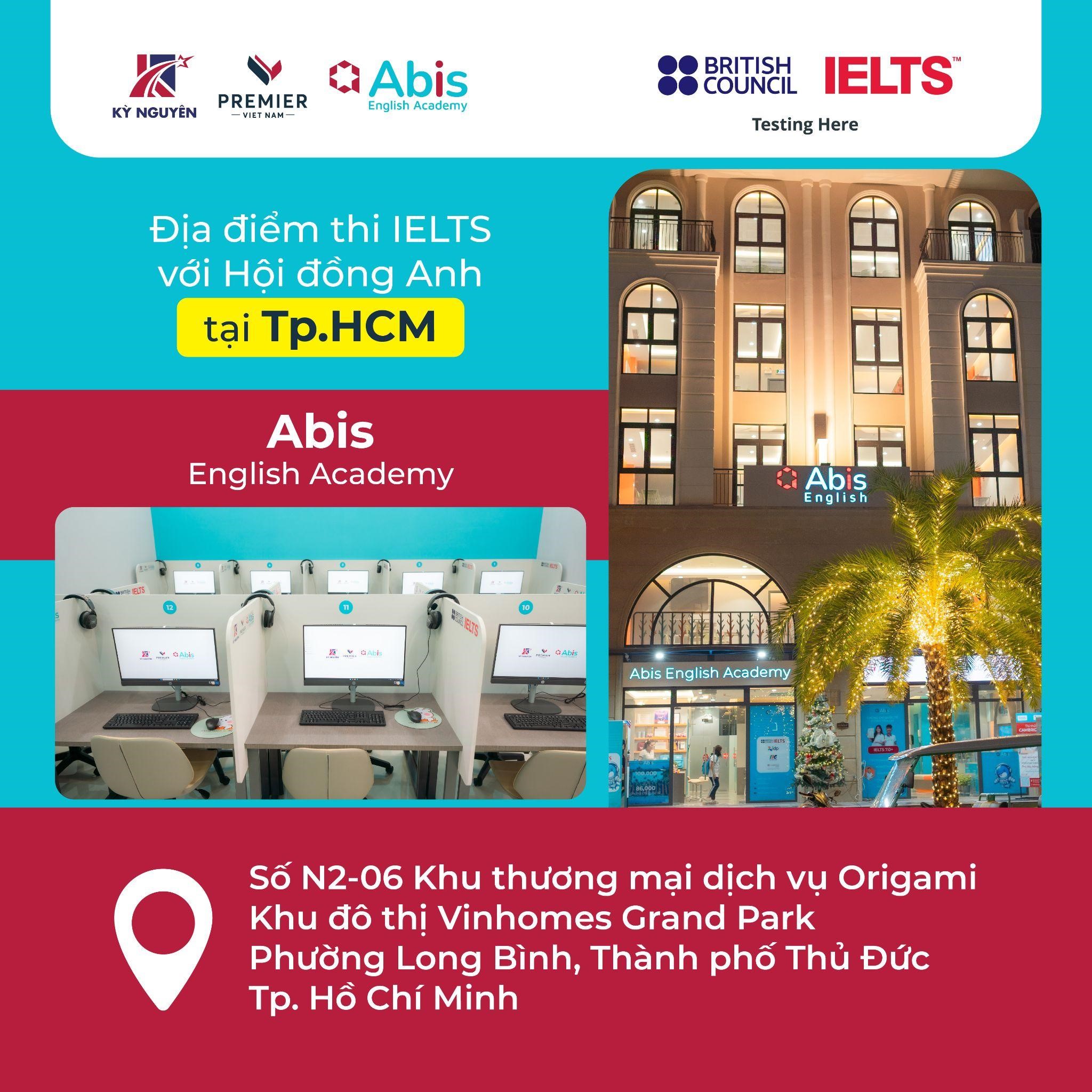 Phòng thi IELTS của Hội đồng Anh và Kỳ Nguyên - Abis tại Vinhomes Grand Park