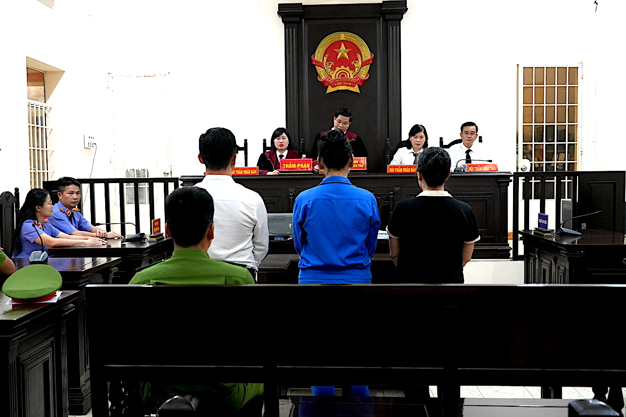 HĐXX tuyên án đối với Lâm Thị Thu Trà và đồng phạm.