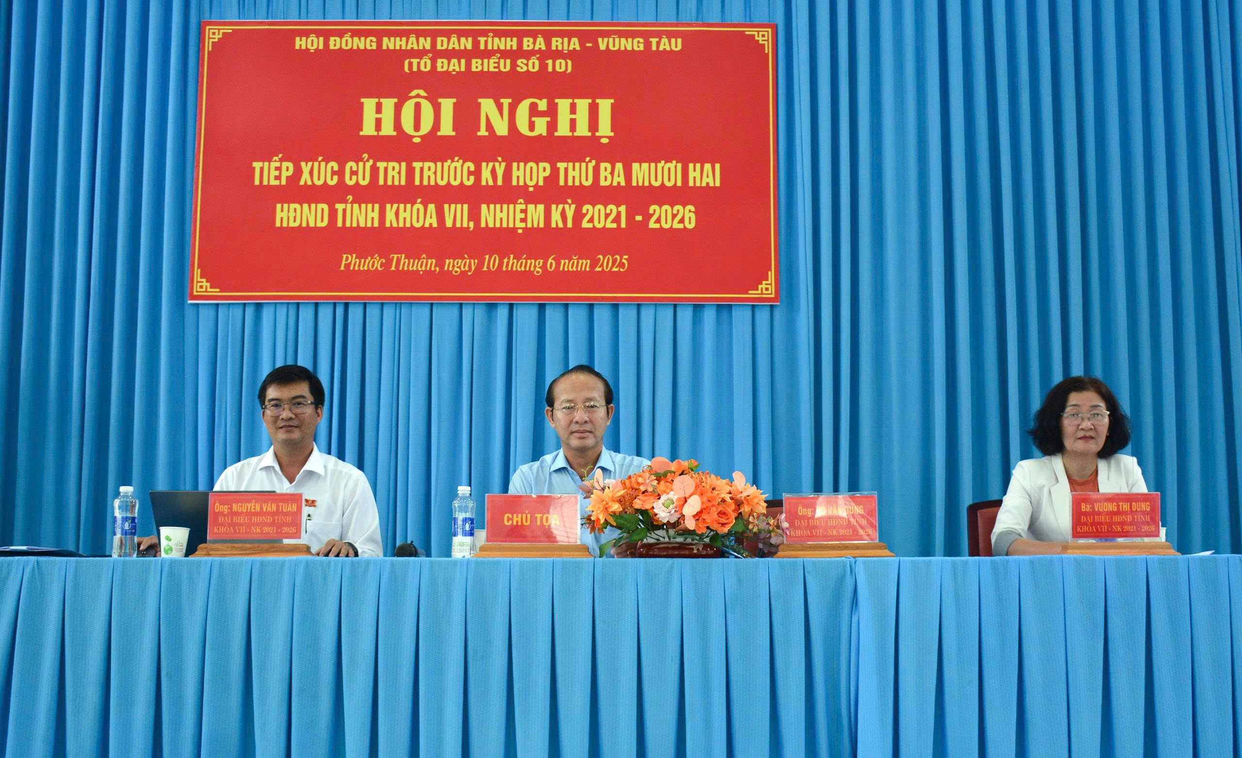 Tổ đại biểu số 10 HĐND tỉnh TXCT xã Phước Thuận (huyện Xuyên Mộc). Ảnh: NGUYÊN ANH