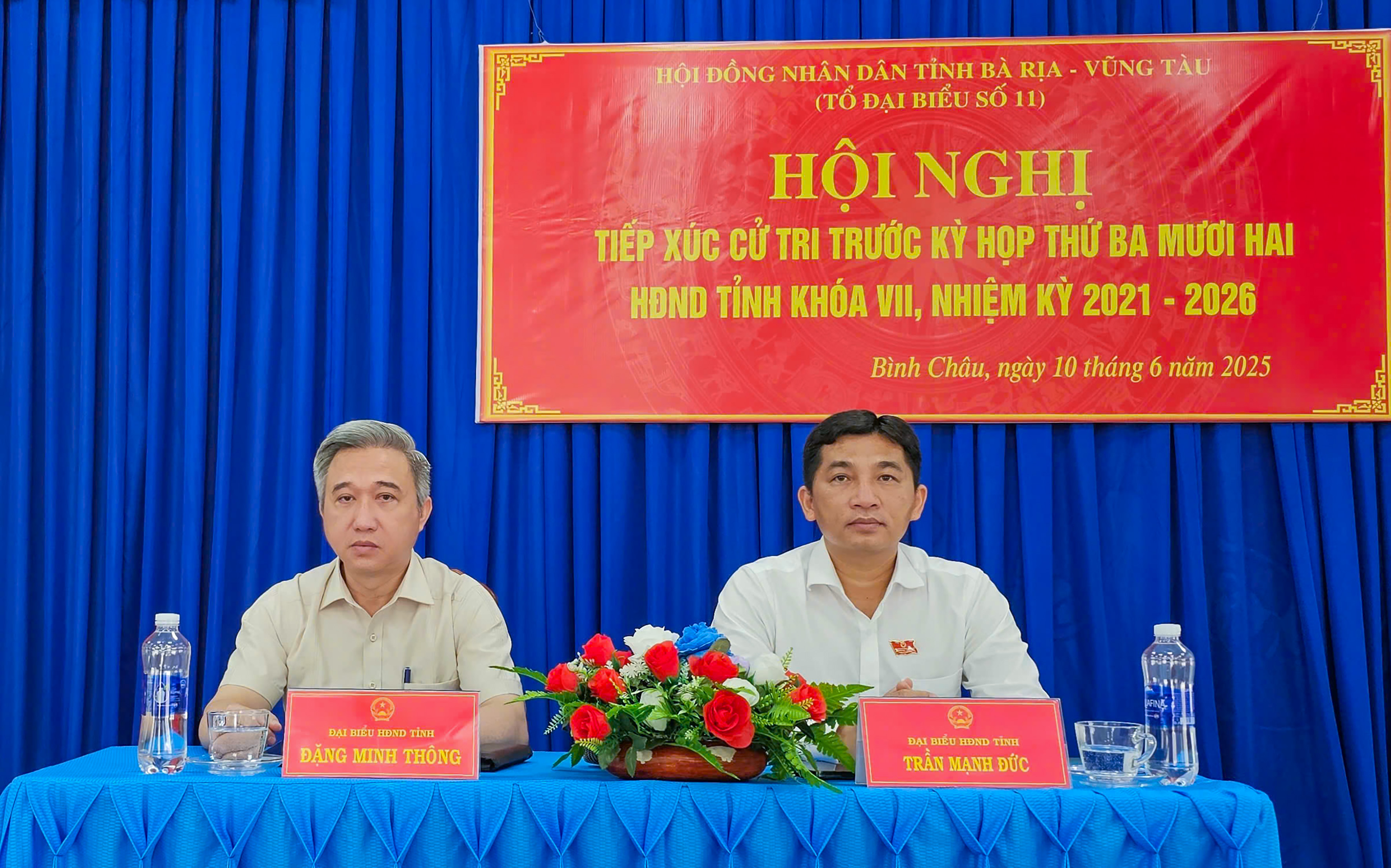 Tổ đại biểu số 11 HĐND tỉnh TXCT xã Bình Châu (huyện Xuyên Mộc). Ảnh: BẢO KHÁNH